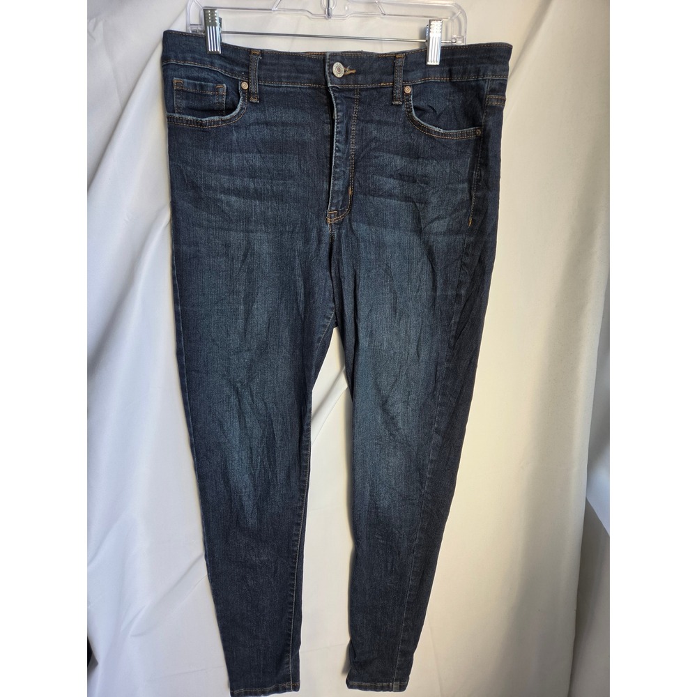 Nine West Super Skinny Jeans Womens Blue Dark Wash Skinny High Rise
